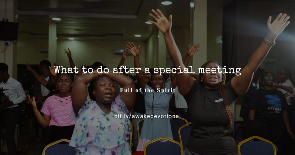 What to do after a special meeting 2